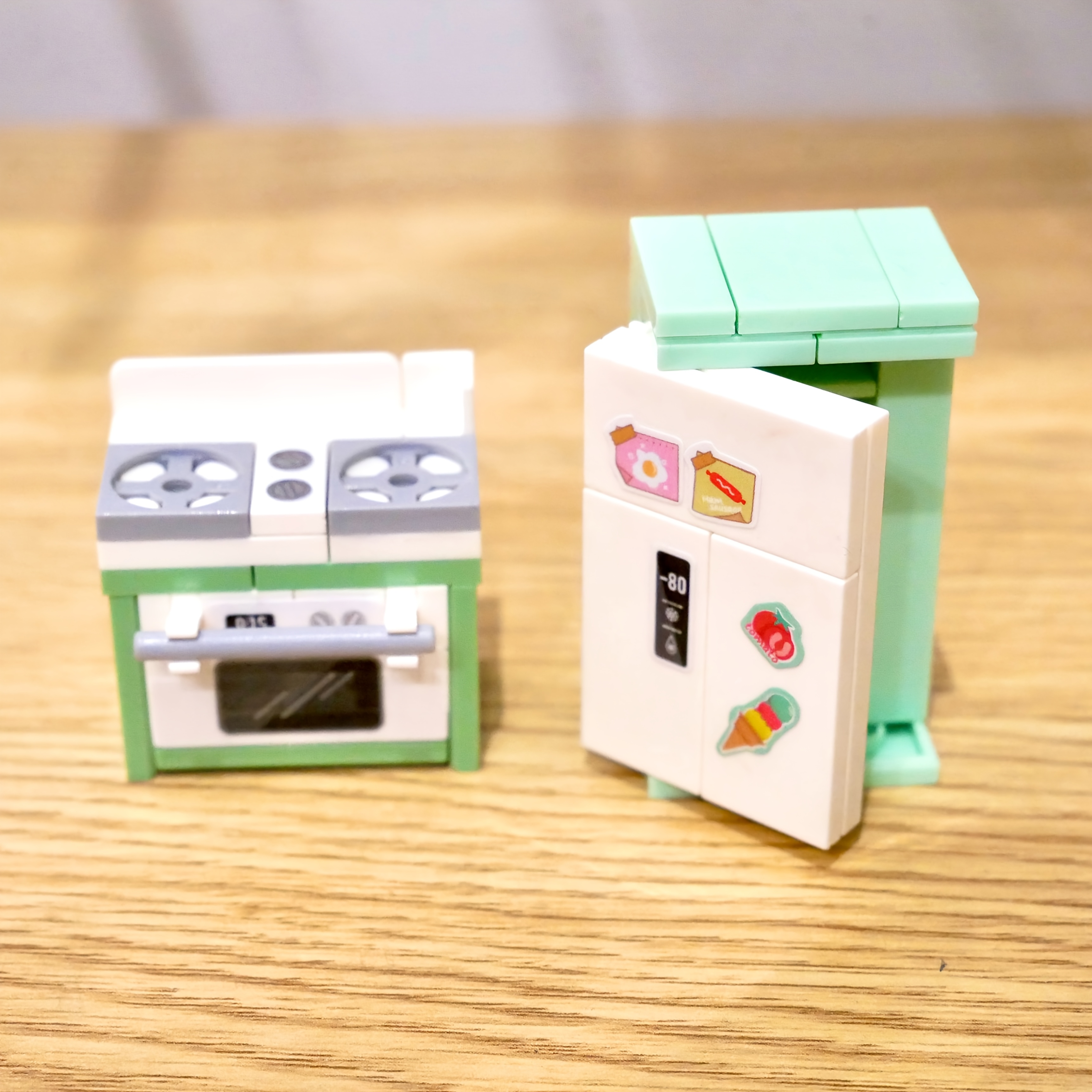 Miniature Kitchen Furniture Building Blocks Set